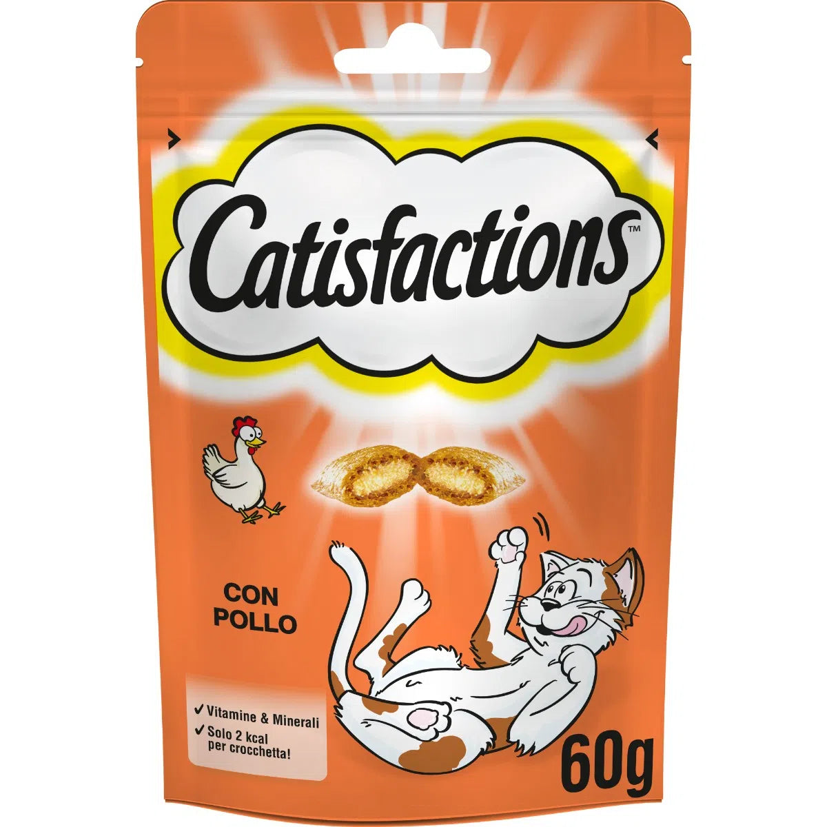 Catisfactions con Pollo 60g - Snack per Gatti Catisfactions con Pollo 60g - Snack per Gatti